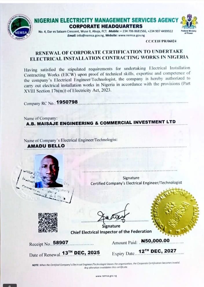 NEMSA Corporate Certification